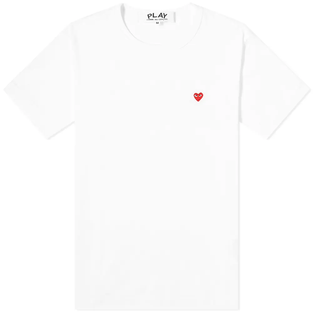 T-SHIRT COMME DES GARCONS PLAY - BLANC ( RED HEART )