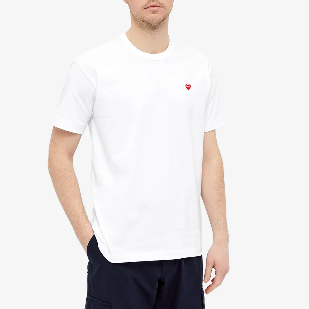 T-SHIRT COMME DES GARCONS PLAY - BLANC ( RED HEART )