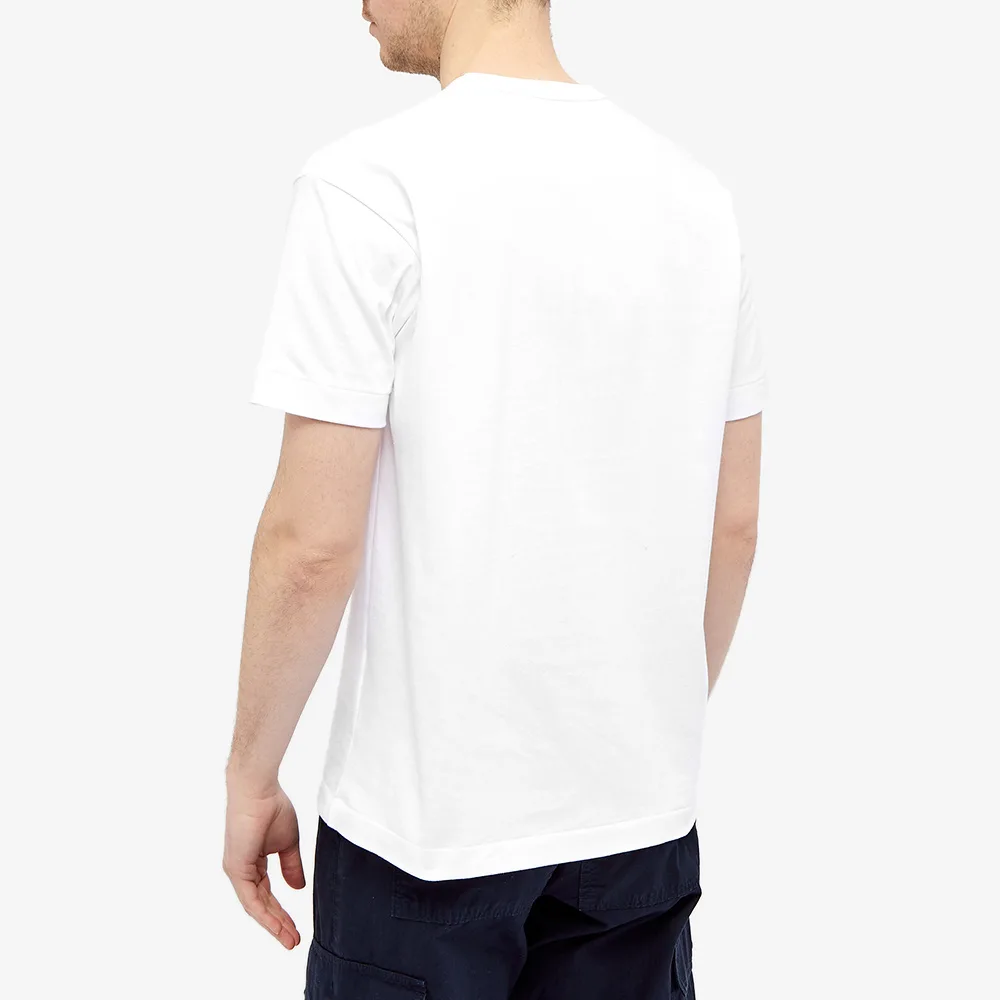 T-SHIRT COMME DES GARCONS PLAY - BLANC ( RED HEART )