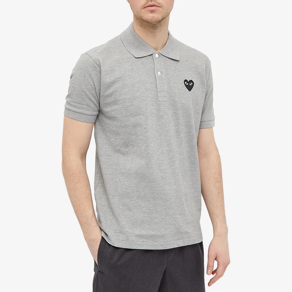 POLO COMME DES GARCONS PLAY - GRIS ( BLACK HEART )