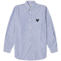 CHEMISE COMME DES GARCONS PLAY - RAYURES ( BLACK HEART )
