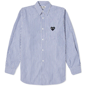 CHEMISE COMME DES GARCONS PLAY RAYURES BLACK HEART Goddax