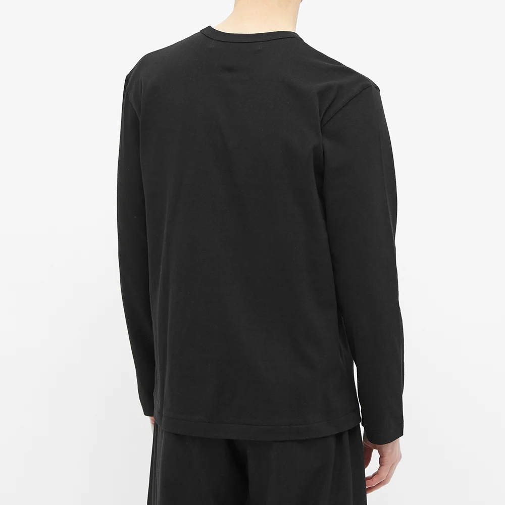 T-SHIRT A MANCHES LONGUE COMME DES GARCONS PLAY - NOIR ( OVERLAPPING HEART )