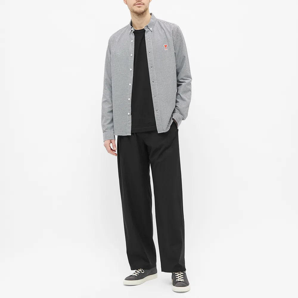 T-SHIRT A MANCHES LONGUE COMME DES GARCONS PLAY - NOIR ( OVERLAPPING HEART )