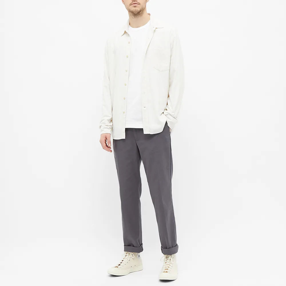 T-SHIRT A MANCHES LONGUE COMME DES GARCONS PLAY - BLANC ( OVERLAPPING HEART )