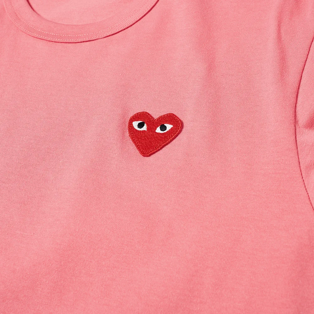 T-SHIRT COMME DES GARCONS PLAY - ROSE ( RED HEART )