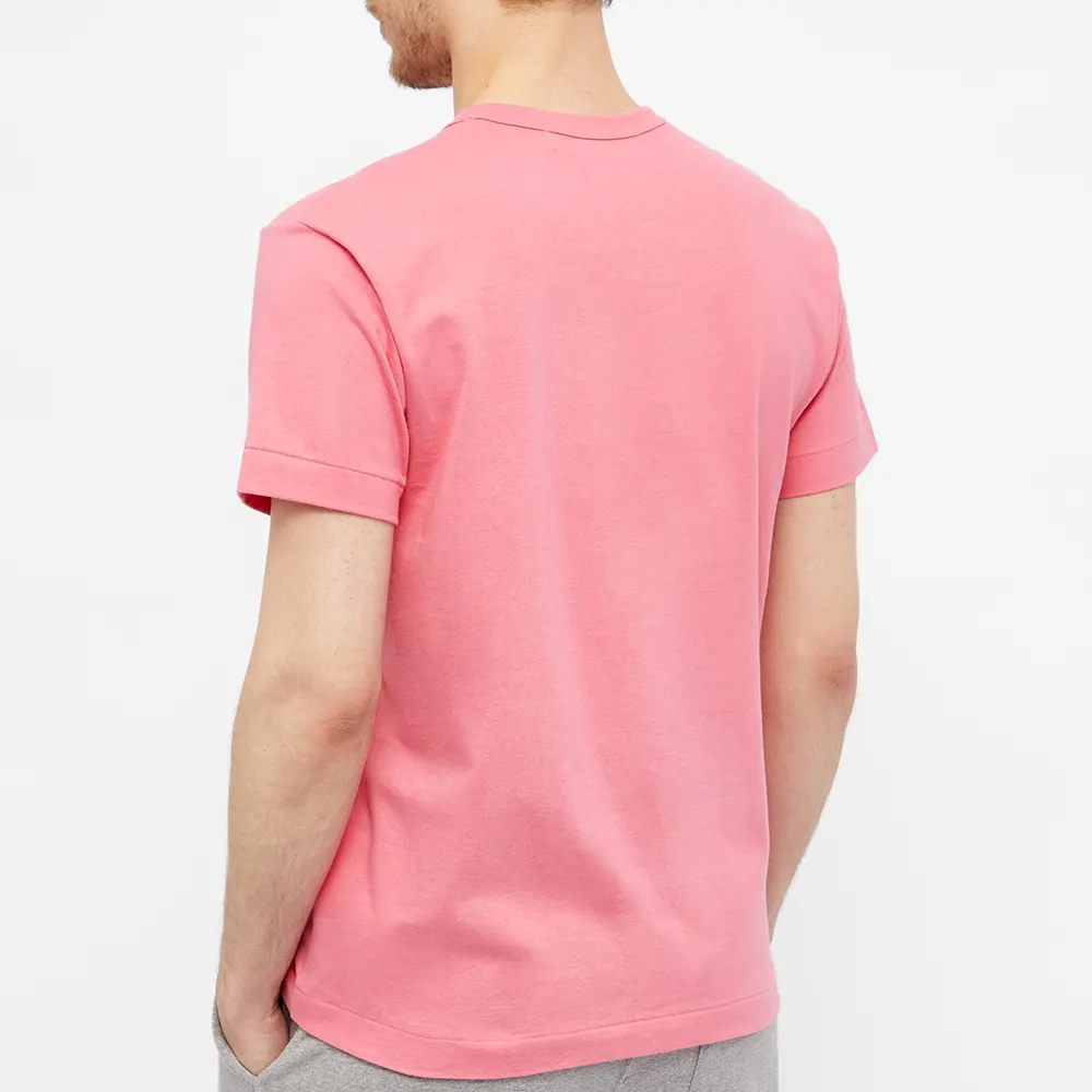 T-SHIRT COMME DES GARCONS PLAY - ROSE ( RED HEART )