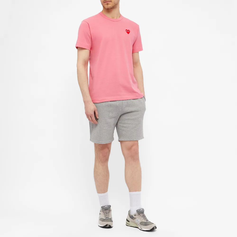T-SHIRT COMME DES GARCONS PLAY - ROSE ( RED HEART )