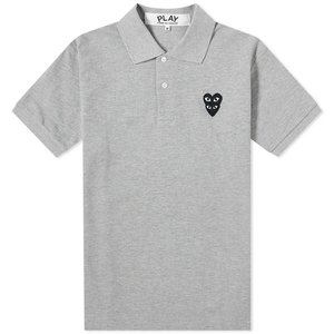 POLO COMME DES GARCONS PLAY - GRIS ( OVERLAPPING HEART )