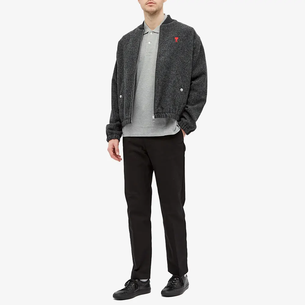 POLO COMME DES GARCONS PLAY - GRIS ( OVERLAPPING HEART )