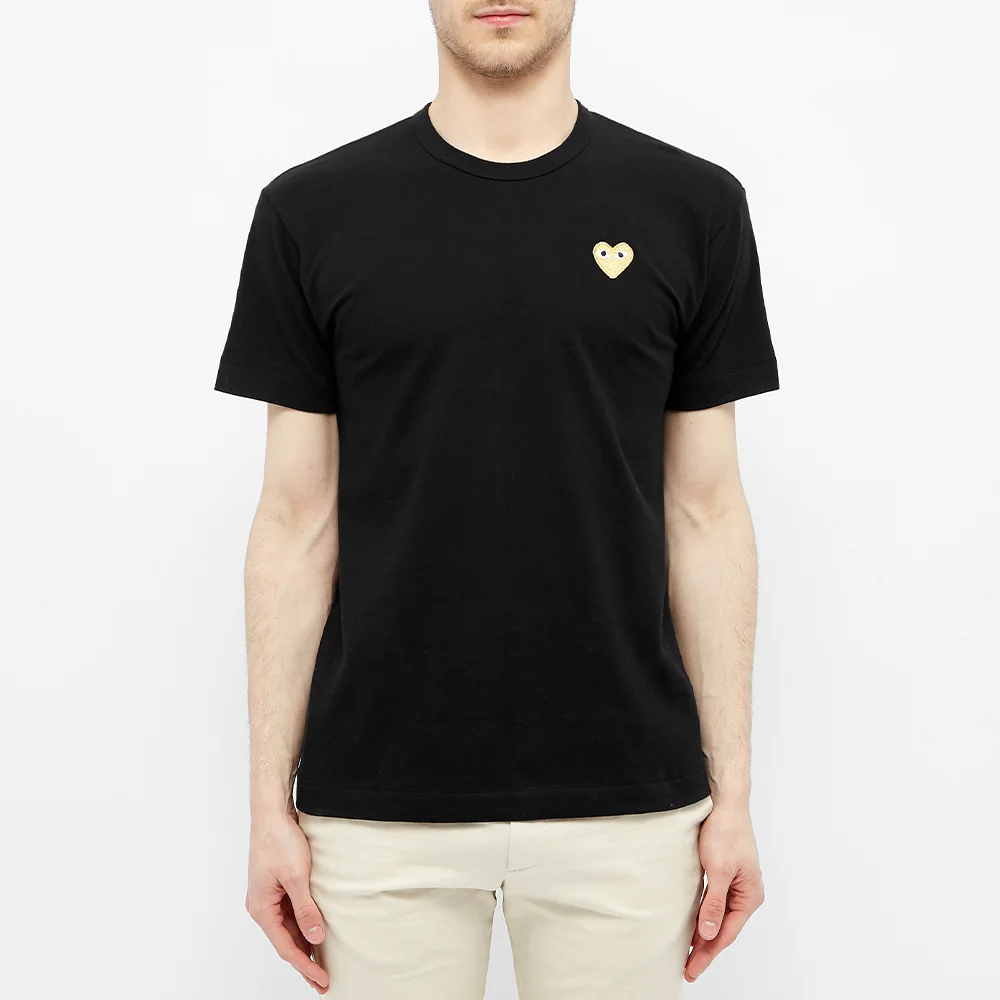 T-SHIRT COMME DES GARCONS PLAY - NOIR ( GOLD HEART )