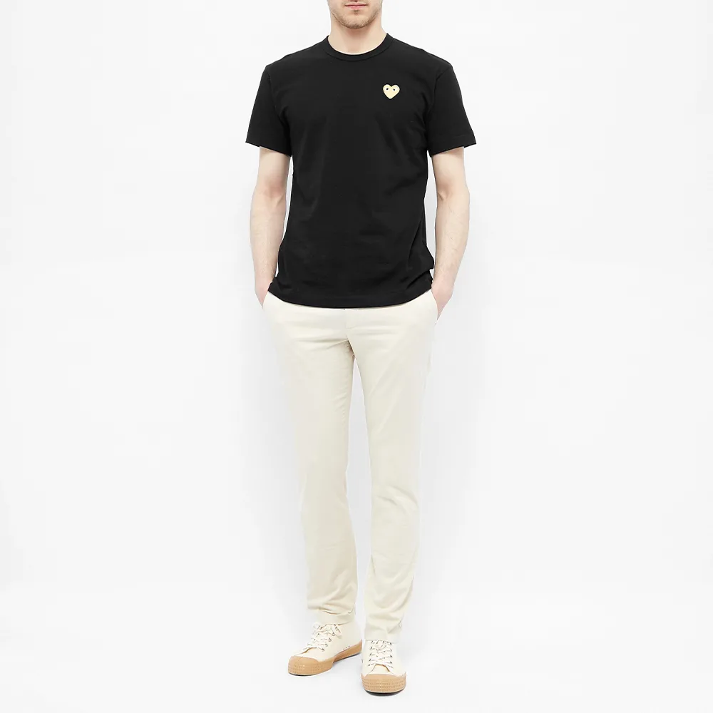 T-SHIRT COMME DES GARCONS PLAY - NOIR ( GOLD HEART )