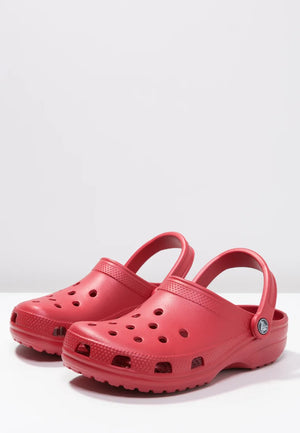 Dark red crocs sales